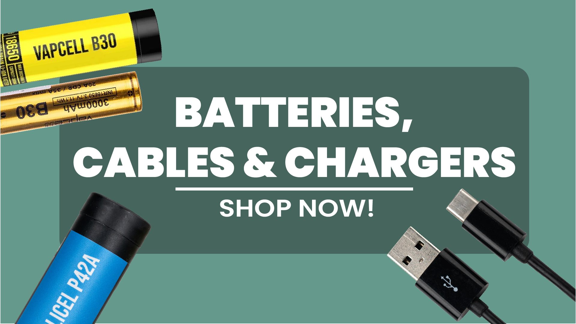 Batteries, Cables & Chargers  Eco Vape