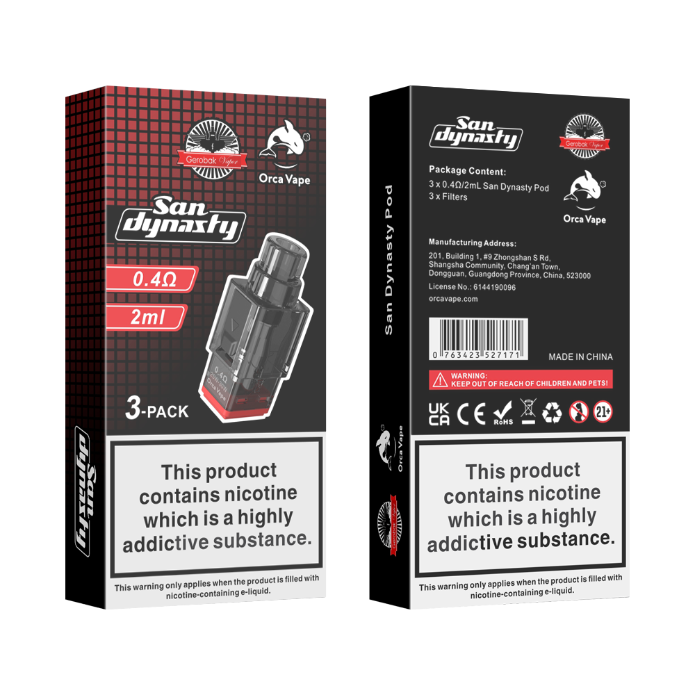 Orca Vape San Dynasty 2ml Replacement Pods (3 Pack)