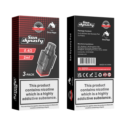 Orca Vape San Dynasty 2ml Replacement Pods (3 Pack)