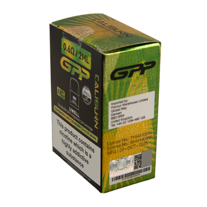 UWELL Caliburn 2ML GPP Cartridge 0.6ohm & 0.9ohm - (4 Pack)