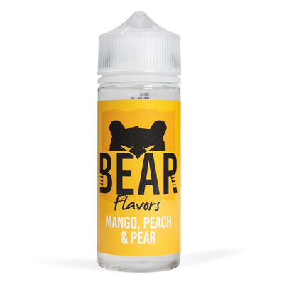 BEAR 100ml E-Liquid Shortfills - Mango, Peach & Pear