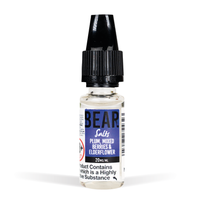 BEAR 10ml Nic Salts - 10mg / Plum, Mixed Berries & Elderflower