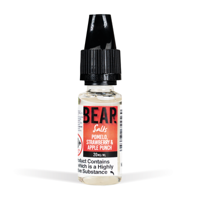 BEAR 10ml Nic Salts - 10mg / Pomelo, Strawberry & Apple Punch