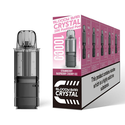 Bloody Bar Crystal 10K Pod Replacements - Strawberry Raspberry Cherry Ice