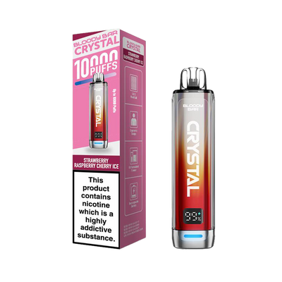 Bloody Bar Crystal 10K Vape Pod Kit - Strawberry Raspberry Cherry Ice