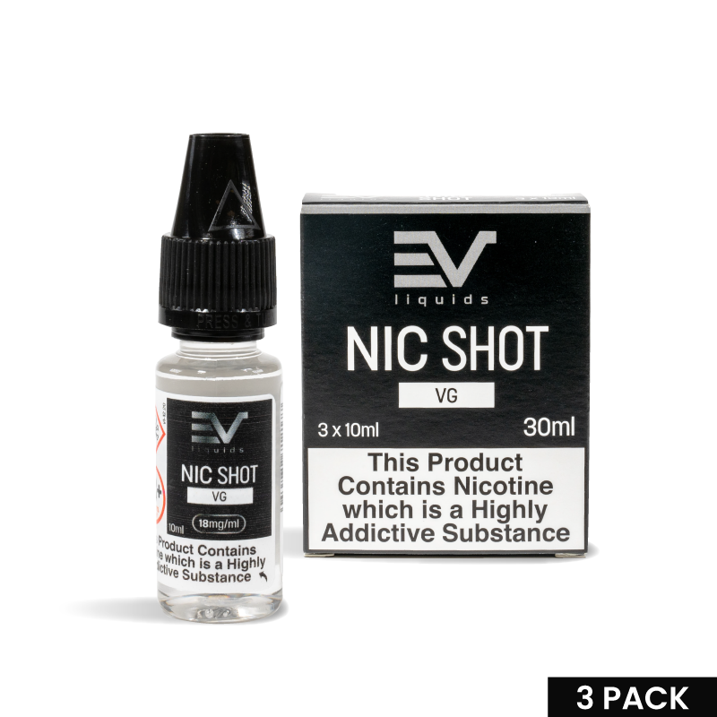 EV 18mg Nic Shot Multipack (Pack of 3) – Eco Vape
