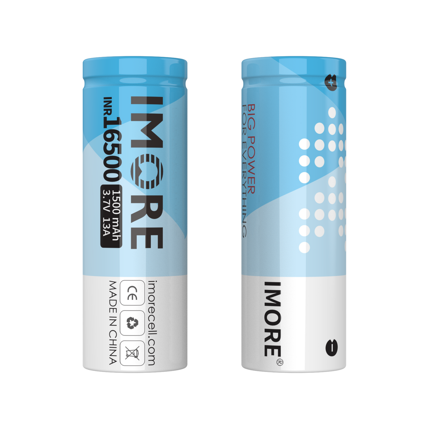 Imore 16500 1500mah Batteries (2 Pack)