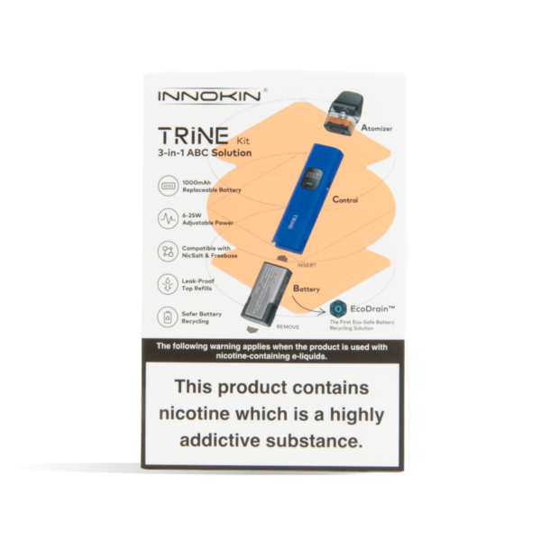 Blue Innokin Trine Vape Pod Kit with removable battery