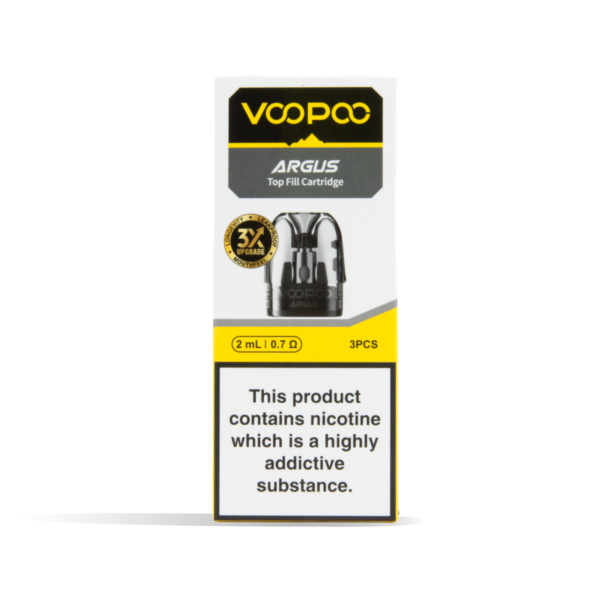 0.7 Ohm 3 pack of VooPoo Argus Pods in box 2ml