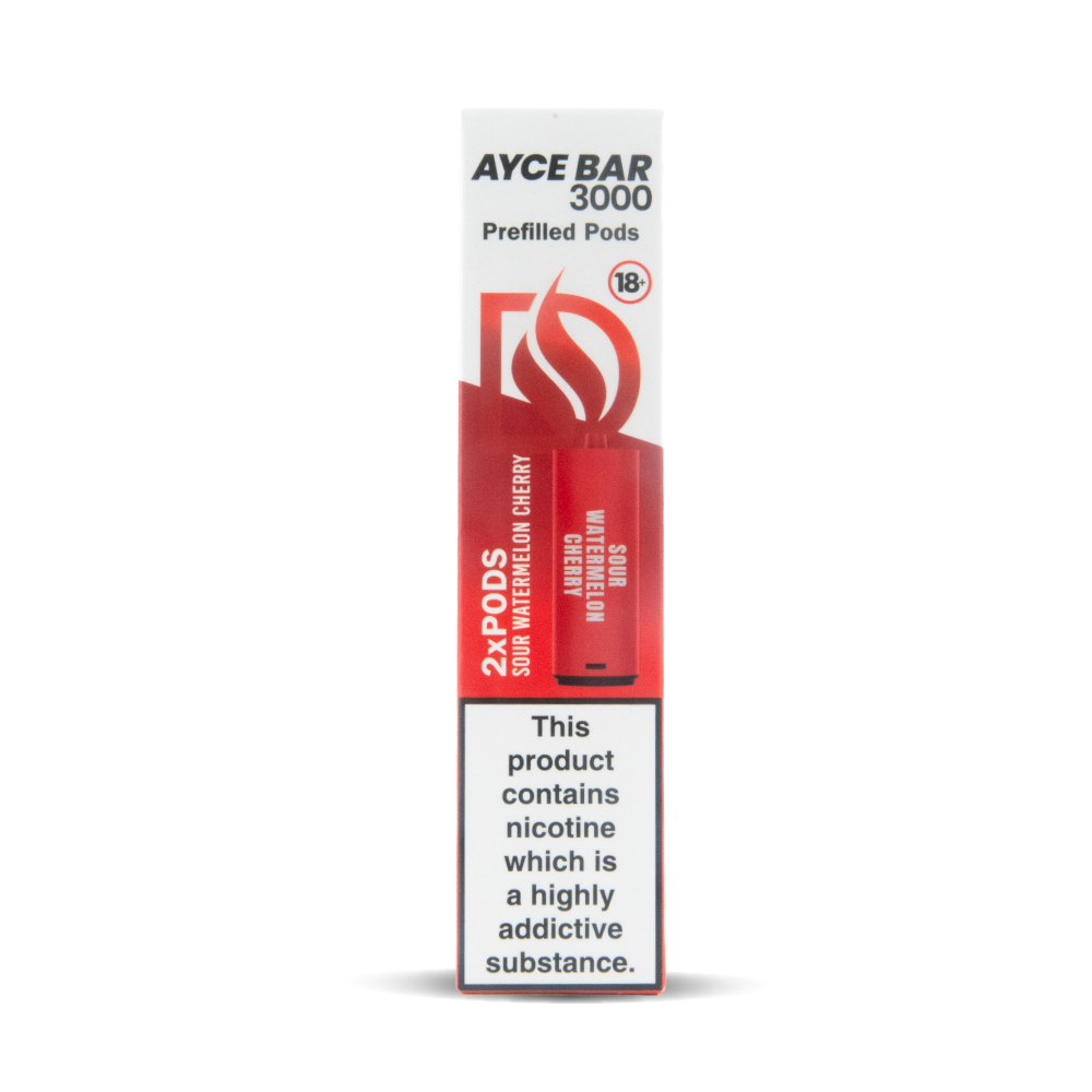 Sour Watermelon Cherry flavour Dovpo Ayce Bar Pod Replacements Twin Pack