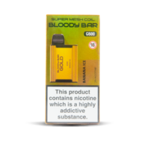 Banana Ice TBO Bloody Bar Gold G600 Disposable Vape with 600 Puffs