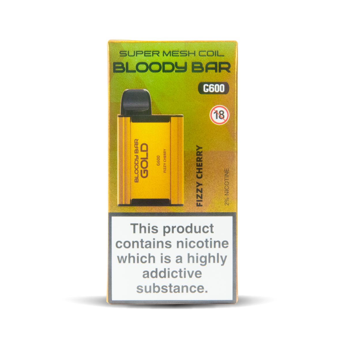 Fizzy Cherry TBO Bloody Bar Gold G600 Disposable Vape with 600 Puffs