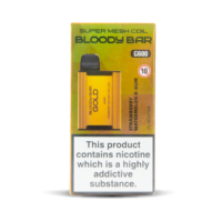 Strawberry Watermelon Bubblegum TBO Bloody Bar Gold G600 Disposable Vape with 600 Puffs