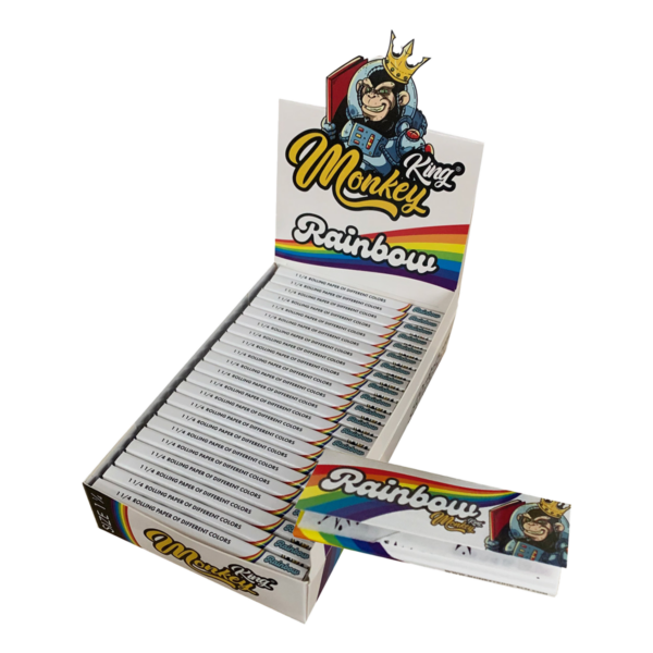 Monkey King Rainbow Medium 1 1/4 Rolling Papers for Smoking Small Skins