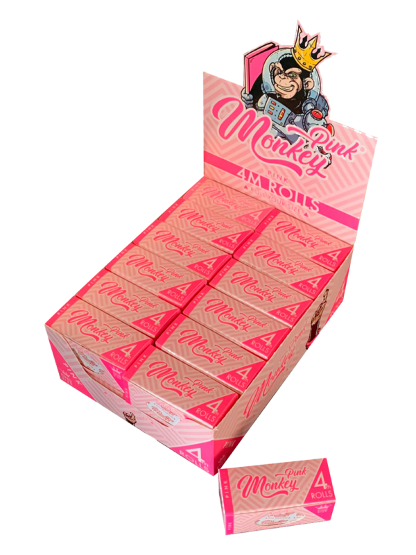 Monkey King Pink 4m Smoking Paper Rolls