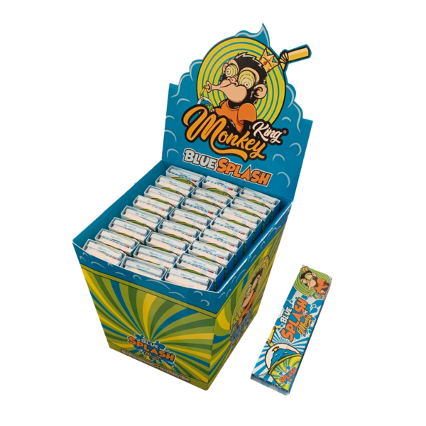 Blue Splash Strawberry Smell Monkey King Scented Smoking Papers, King Size Slim, Ultra Thin, Slow Burn, Scratch and Sniff