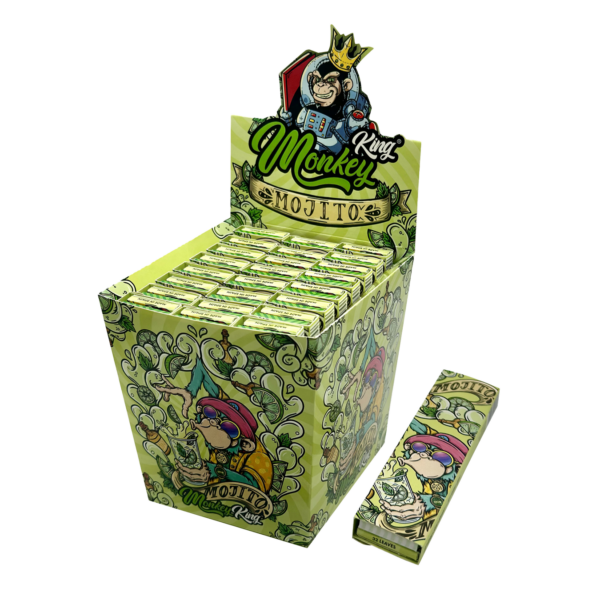 Mojito Smell Monkey King Scented Smoking Papers, King Size Slim, Ultra Thin, Slow Burn, Scratch and Sniff