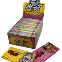 Monkey King Psychedelic Unbleached Rolling Papers + Tips King Size Slim mmcpsps