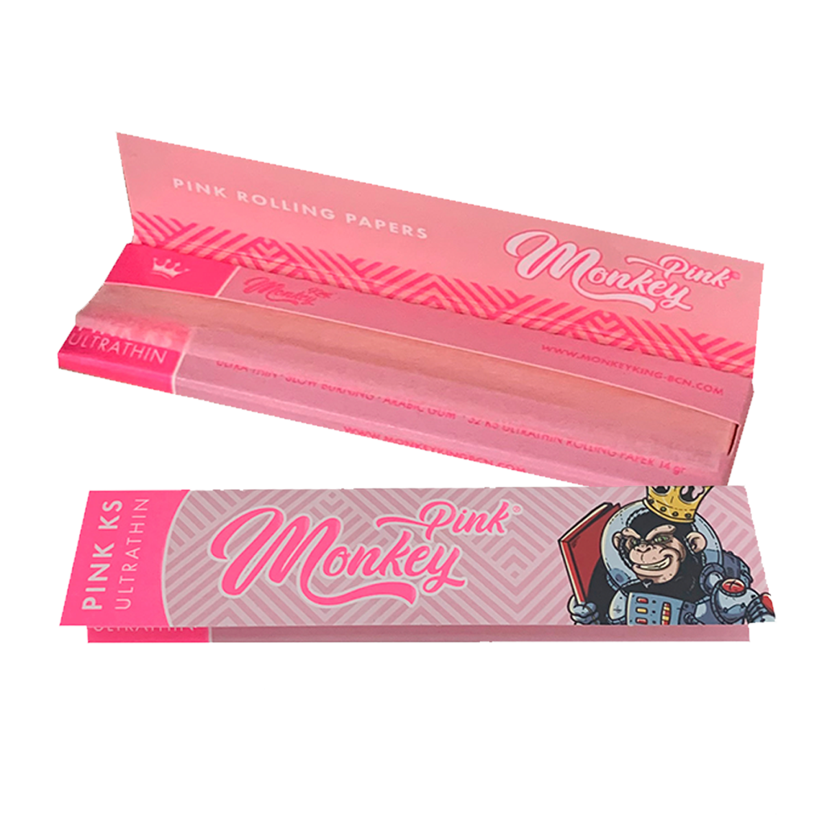 Single UK Monkey King Rolling Papers for Smoking - King Size Slim Hemp