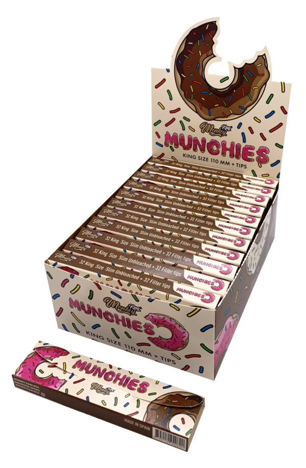 Munchies Unbleached Rolling Papers + Tips King Size Slim mumcpcw